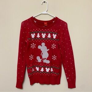 Disney’s Mickey Mouse Christmas Holiday Red Sweater